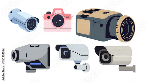 video camera icon set