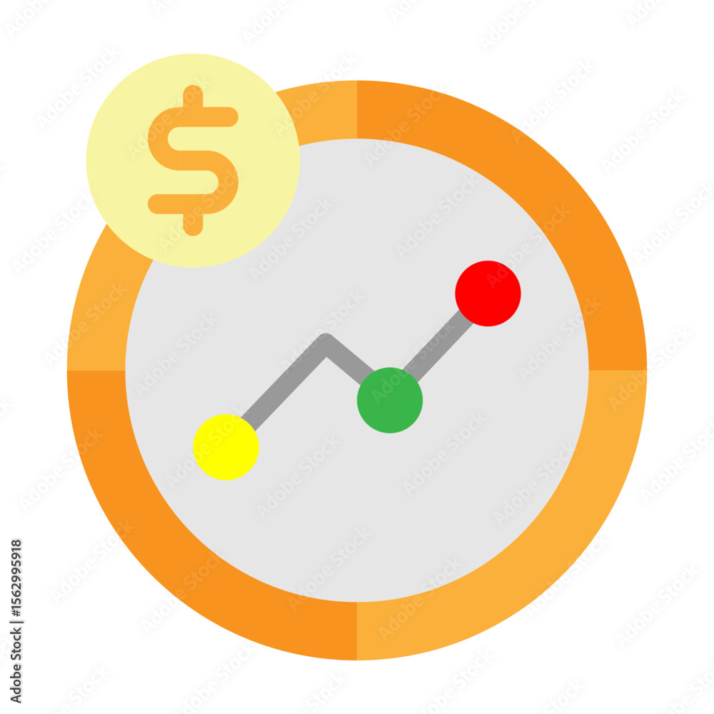 Customer Penetration Curve Vector Flat Icon Design Customer Penetration Curve Vector Flat Icon Design