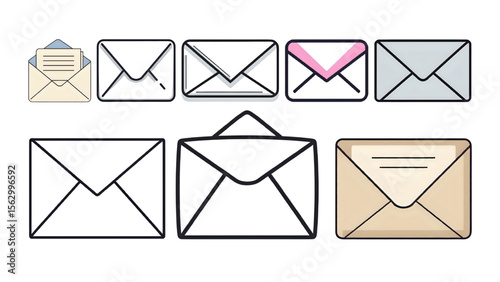 set of mail icons