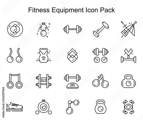 Fitness Equipment Icon Pack