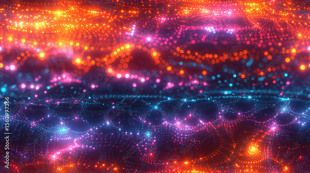 Obraz premium Colorful seamless texture featuring vibrant light patterns and effects