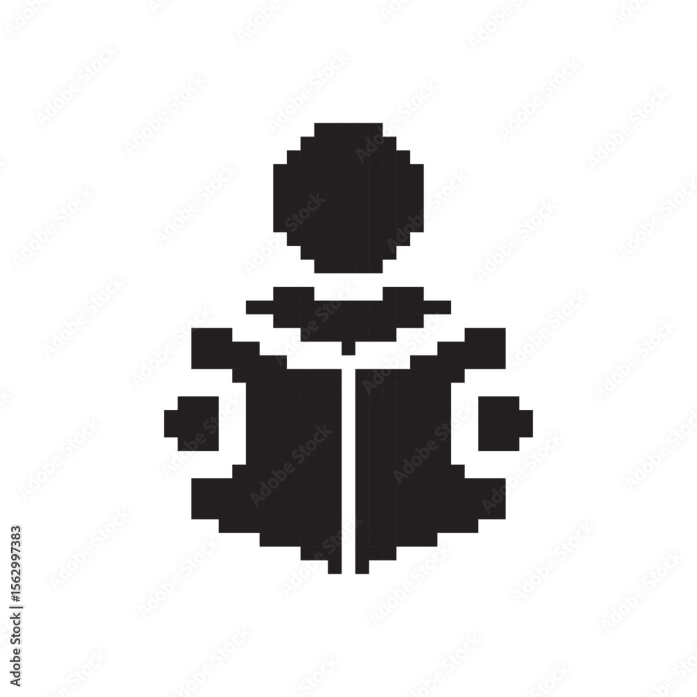 Fototapeta premium pixel art reading book icon, vector illustration on isolated background.
