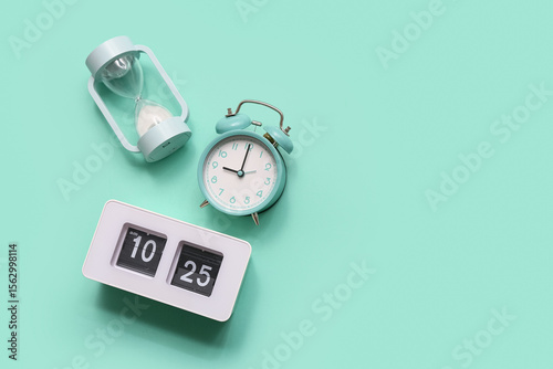 Hourglass with alarm clocks...