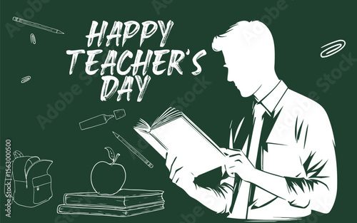 Cute Happy Teacher’s Day Graphic Design

