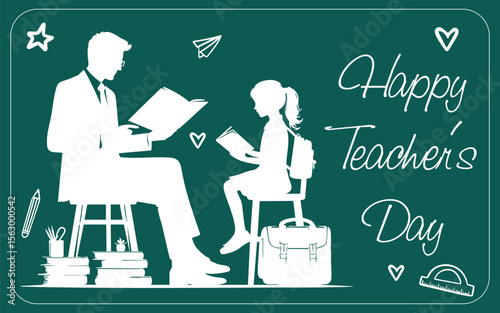 Creative Happy Teacher’s Day Concept Illustration

