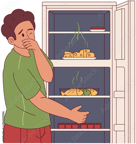 Cuadro en lienzo Rotten Food in Refrigerator