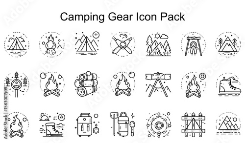 Camping Gear Icon Pack