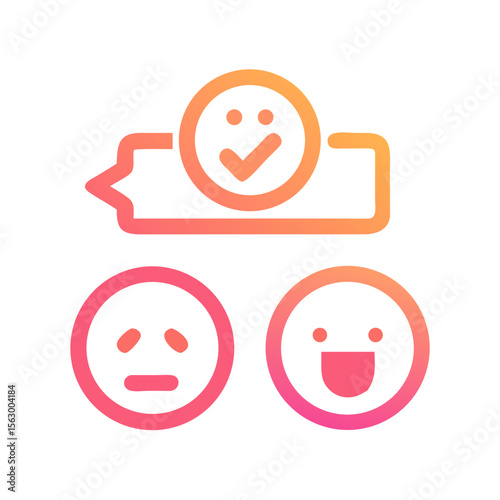 Feedback choices vector illustration expressing different emotions and satisfaction