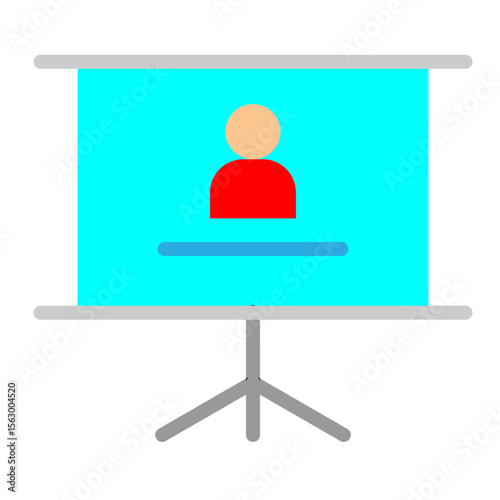 Presentation Slide Deck Vector Flat Icon Design