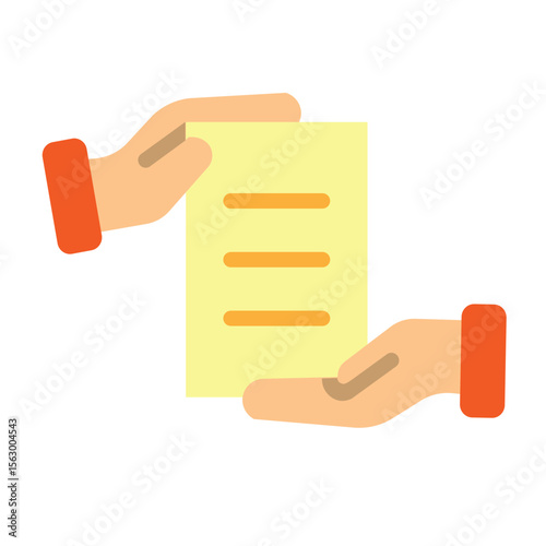 Project Handover Vector Flat Icon Design
