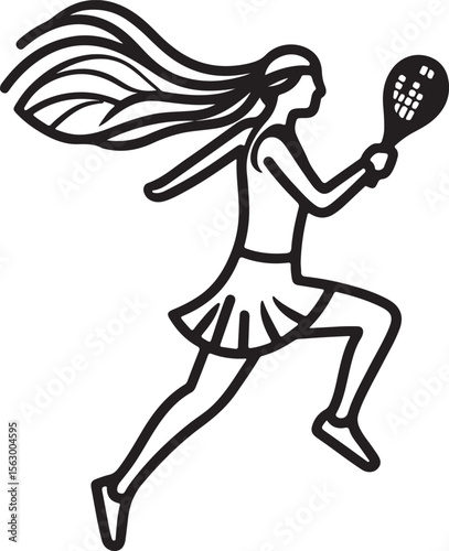 Athletic woman playing tennis athlete sport