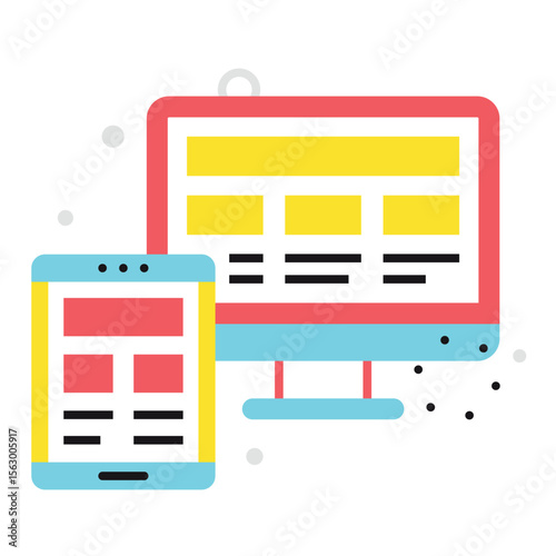 “Flat SEO & Web Development Icon Sheet – Modern Line & Filled Symbols”