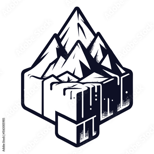 Jagged Peaks Ice Formation mountain snow