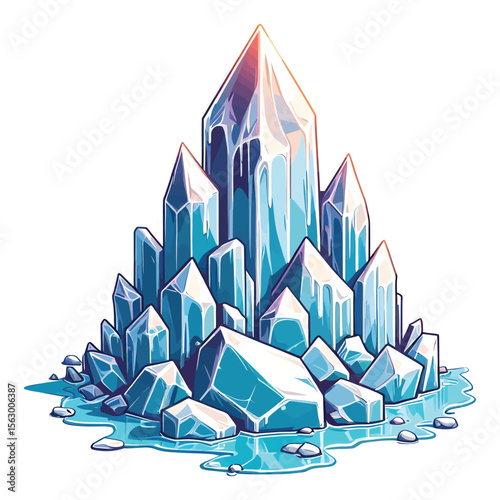 Frozen Crystal Formation shard glacier