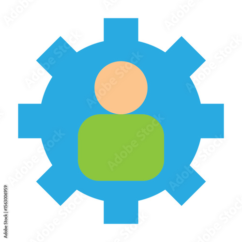 Admin Access Panel Vector Flat Icon Design