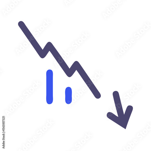 Free Download Stock Market Crash Minimalist Illustration with Negative Growth Trend - GFXLoad