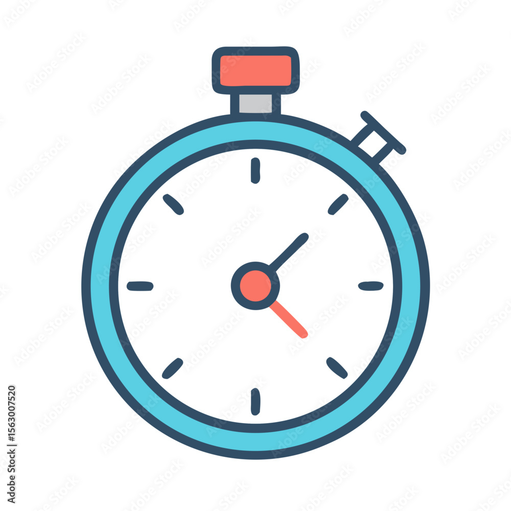 Stylized stop watch icon on black background Stylized stop watch icon on black background