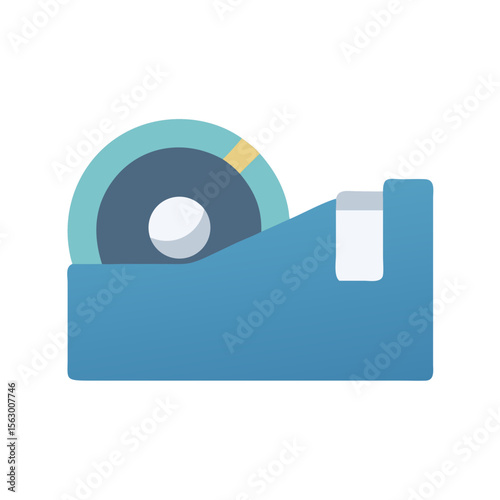 Simple blue tape dispenser on a black background