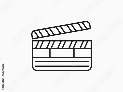 Minimalist Clapper board Icon Vector