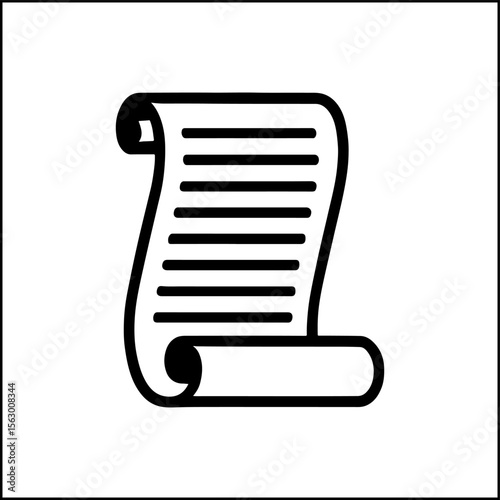 Constitution Scroll Silhouette Vector