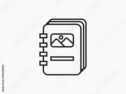 minimalist Photo Album Icon Vector