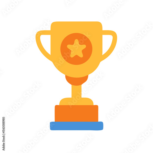 Gold trophy icon on dark background symbolizing achievement success