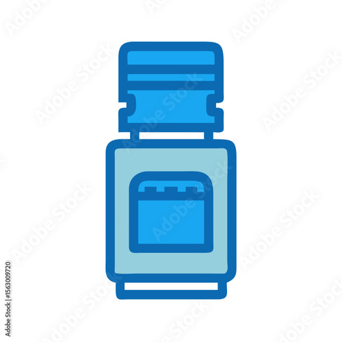 Stylized water cooler illustration in flat design on black