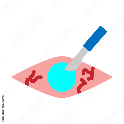 Cataract Vector Flat Icon Design