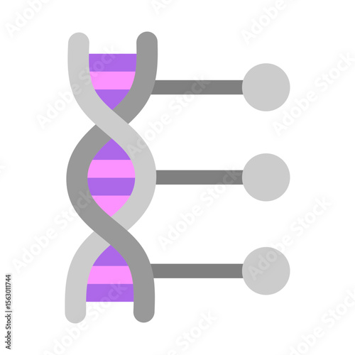 Gene Vector Flat Icon Design