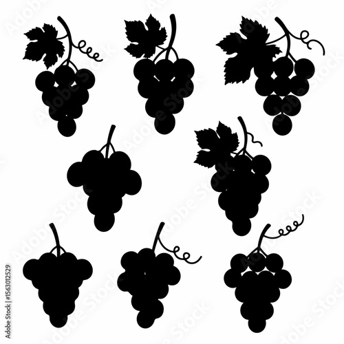 Grape Silhouettes Set