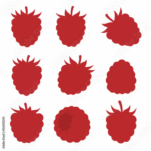 Red Raspberry Silhouettes Collection