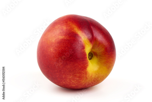 Ripe Nectarine Fruit, isolated on white background