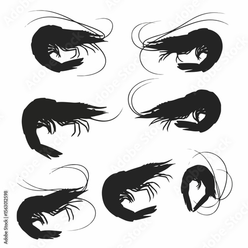 Shrimp Silhouettes Set