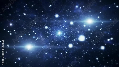 Wallpaper Mural Dynamic View of Bright Stars and Galaxies in Deep Space with Moving Camera Effect Torontodigital.ca