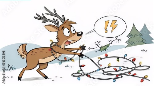 Animated Christmas Deer A Hilarious Holiday Tangle