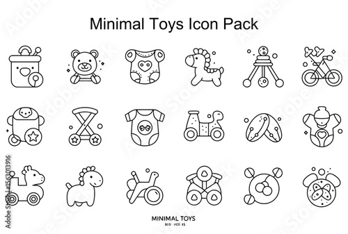 Minimalist Baby Toy Icons