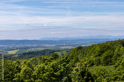 Fototapeta Naklejka Na Ścianę i Meble -  Mountain landscape. Eastern Sudetes Mountains on the border of Poland and the Czech Republic