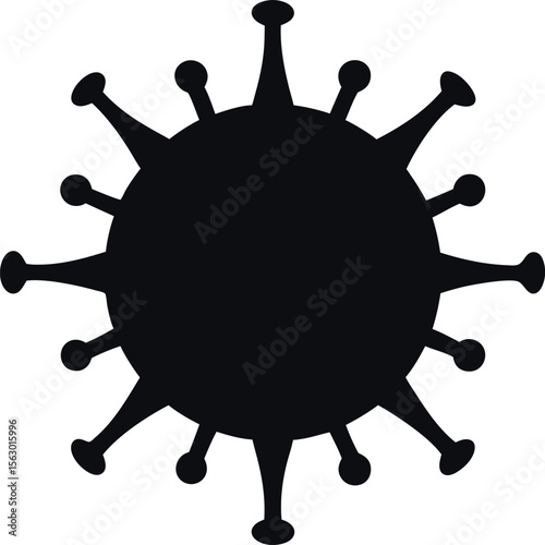 Virus silhouette icon vector illustration