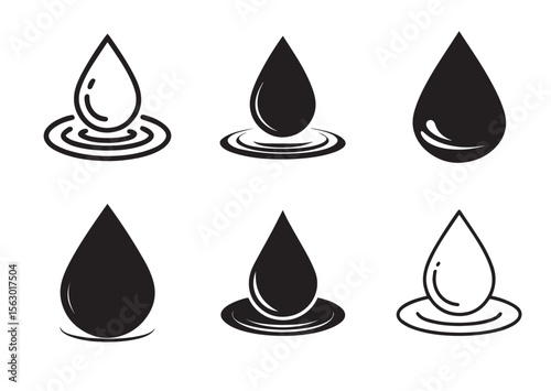 Water drop vector, Water drop icon Set