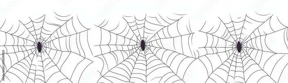 Fototapeta premium Spider webs, intricate patterns, nature's design