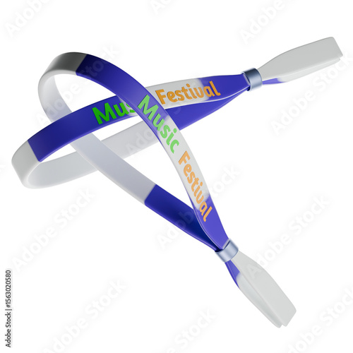 Wristband festival 3D Illustration