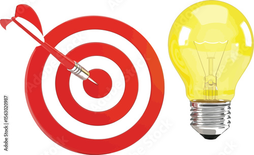 Target idea concept business strategy success marketing innovation solution