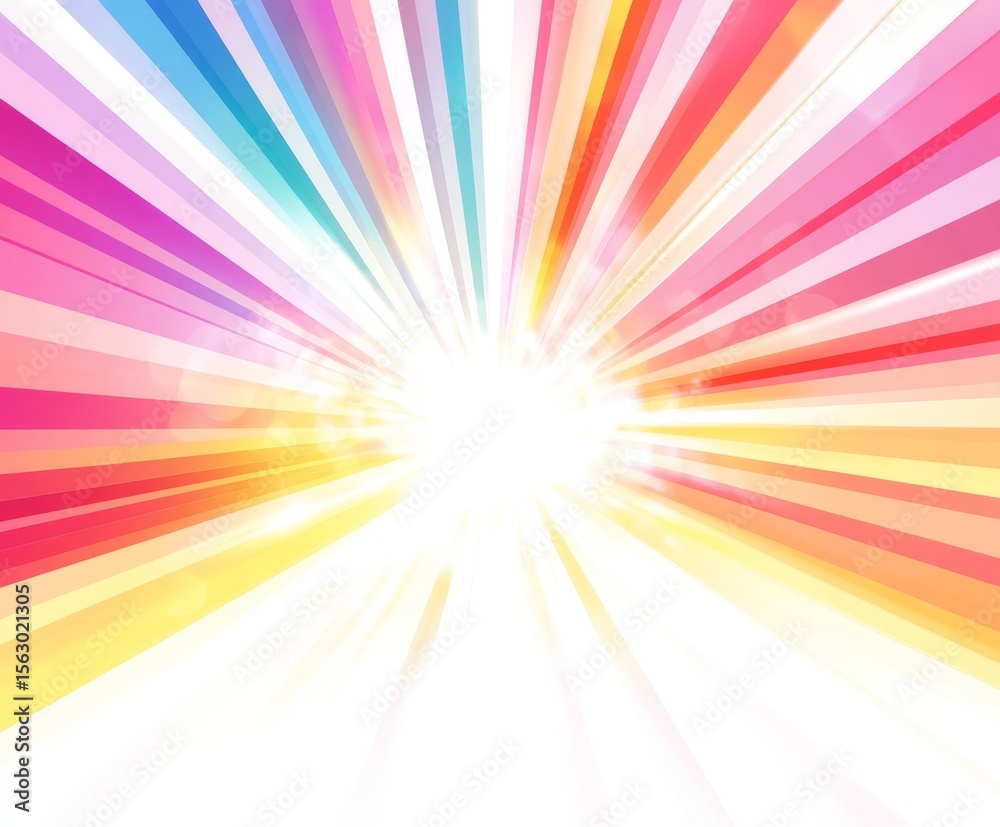 Radiant colorful burst radiating outwards, abstract background Radiant colorful burst radiating outwards, abstract background