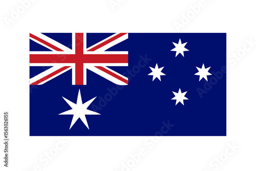 The national flag of australia displayed prominently against a stark black background