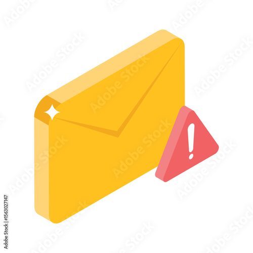Get a glimpse of this isometric style email error icon