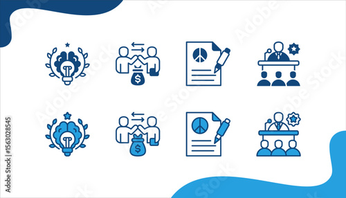 Political Leadership banner web icon vector illustration for Strategies, Lobbying, Treaty, Politician