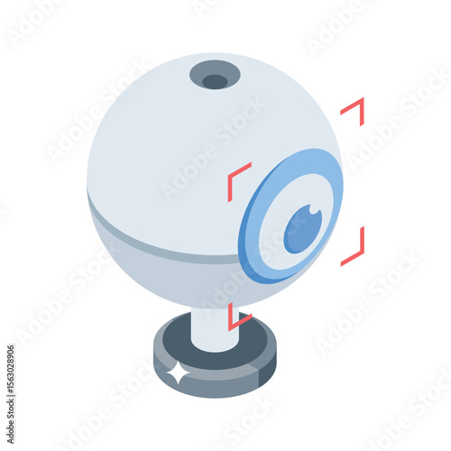 An amazing isometric style icon of webcam