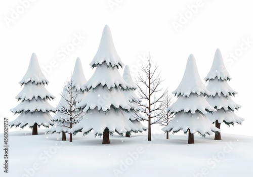 Winter Wonderland SnowCovered Evergreen Trees