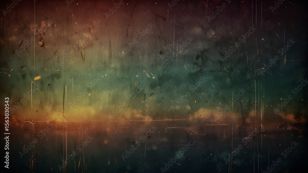 Obraz premium Abstract grunge design features textured dark blue backdrop with bright vintage pattern and copy space