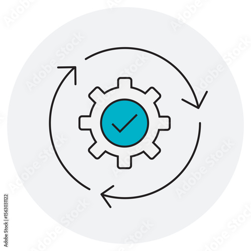 Agile Cycle icon, Driving Innovation Through the Agile Cycle, Adaptive Progress Mastering the Agile Development Loop, vector